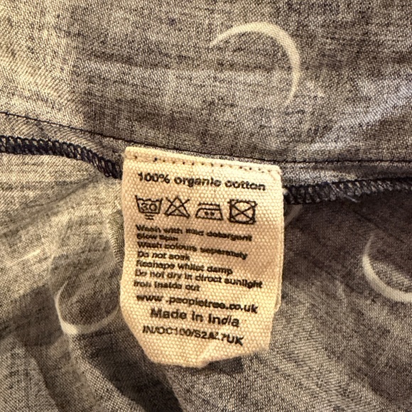 People Tree Dark Blue Crescent Pattern Dress - Picture 6 of 6